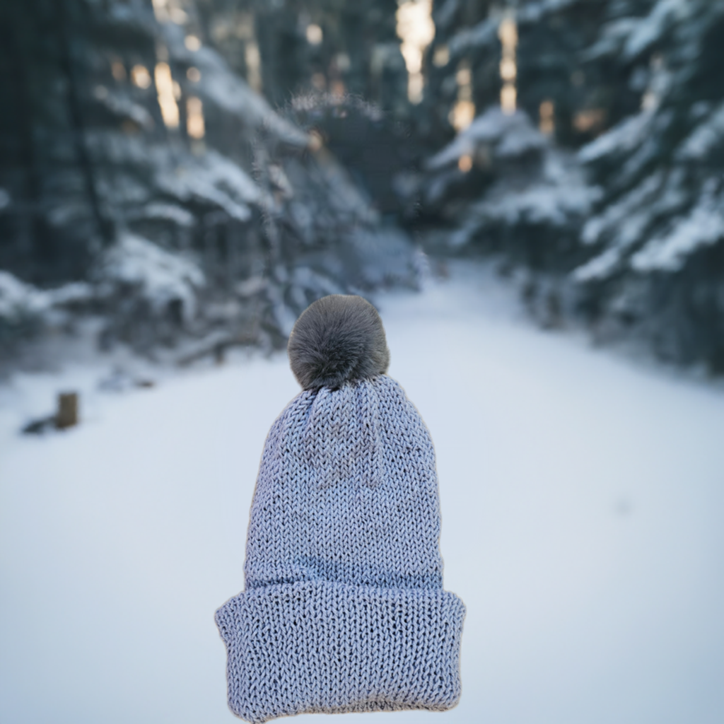 Tuque Douceur Boréale avec Pompon en Fourrure Synthétique